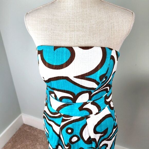 MILLY OF NY WOMEN'S STRAPLESS BUILT IN BRA POCKETS LINED DRESS SIZE 6 - Picture 2 of 8